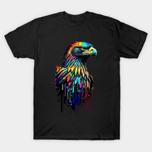 The rainbow-colored bald American eagle T-Shirt